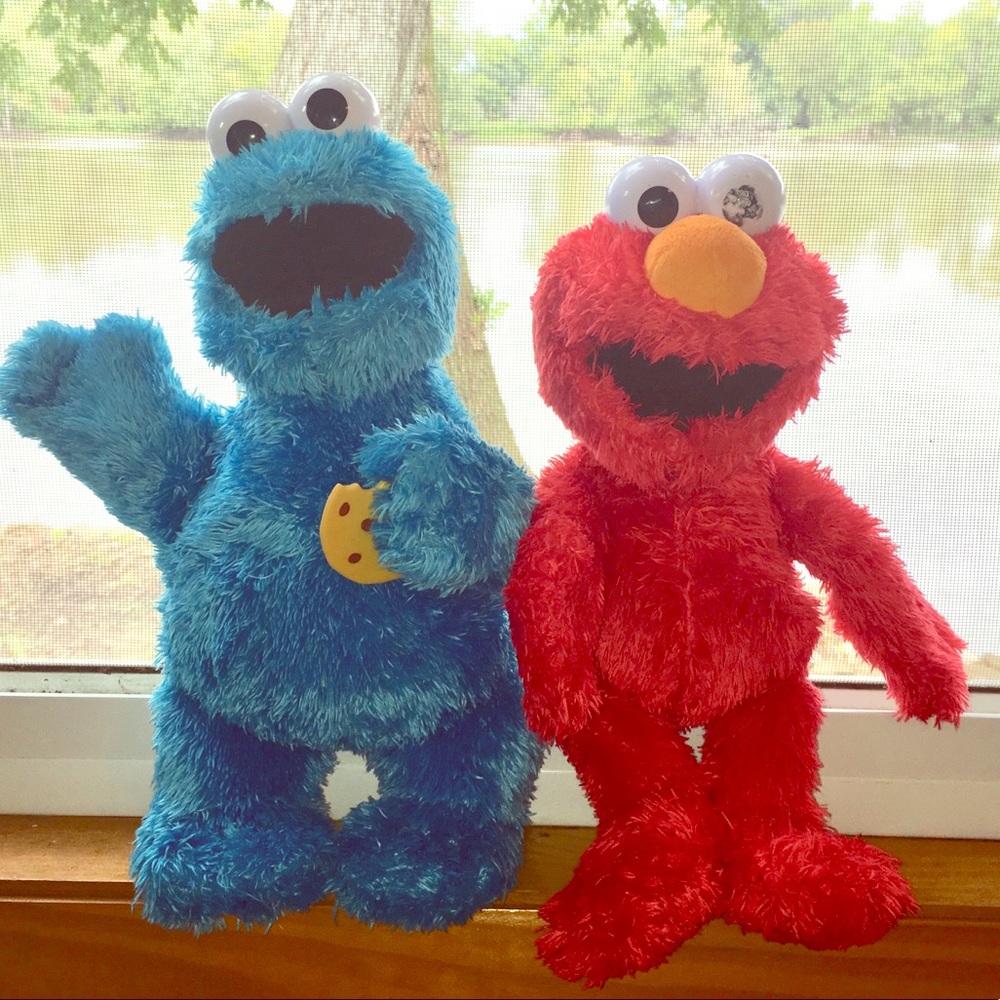 Tickle Me Elmo and Cookie Monster